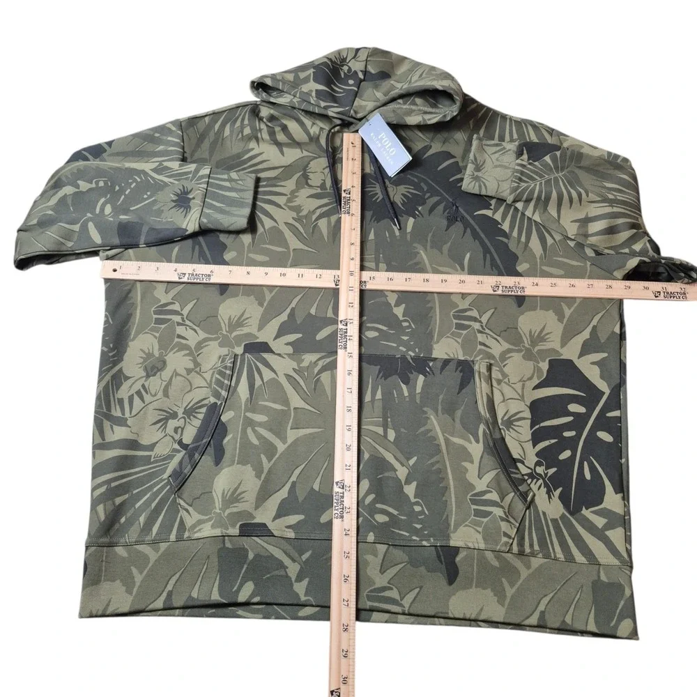 Polo Ralph Lauren Mens‎ 2XB Green Tropical Camo Jersey Knit Hoodie NWT